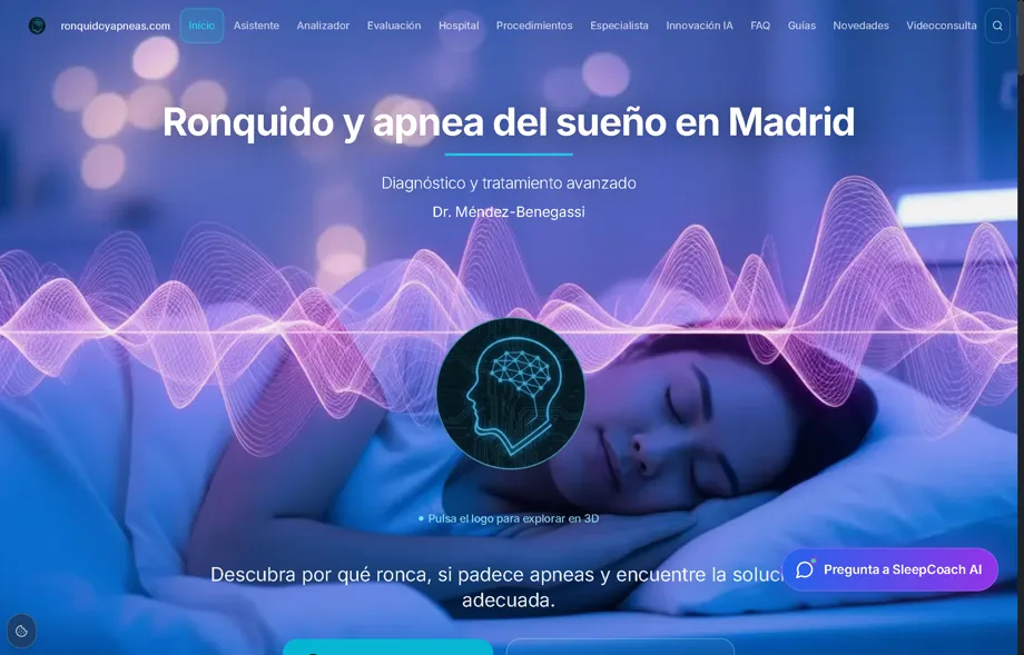 Captura de la web ronquidoyapneas.com